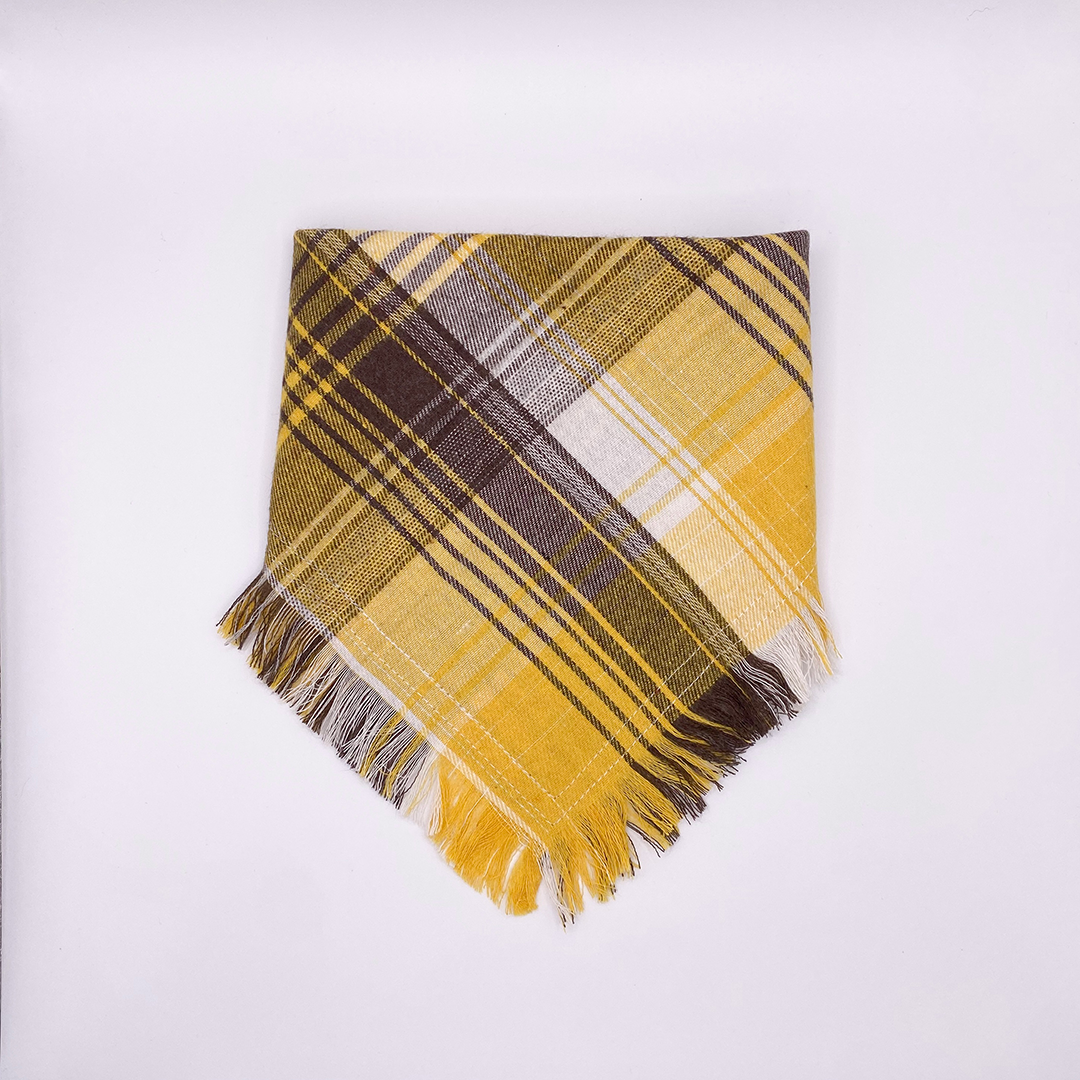 Yellow Fringe Dog Bandana