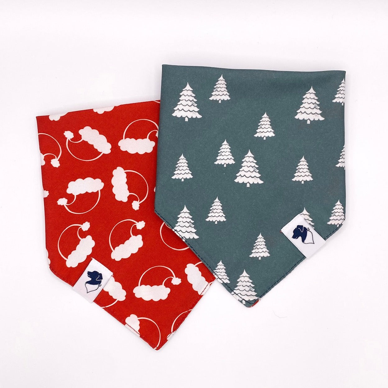 Santa Hat and Trees Dog Bandana