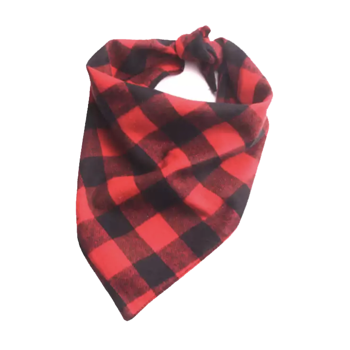 Red Plaid Dog Bandana