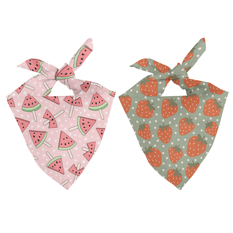 Watermelon & Strawberry Dog Bandana