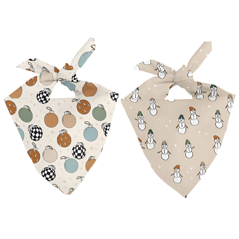 PRE-ORDER: Snowmen & Ornaments Dog Bandana