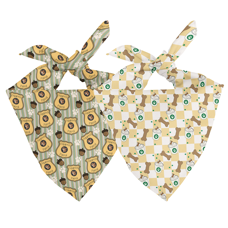 Squirrel Patrol & Pup Cup Dog Bandana Image