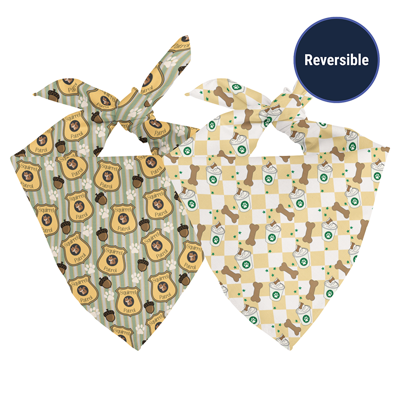 Squirrel Patrol & Pup Cup Dog Bandana Image