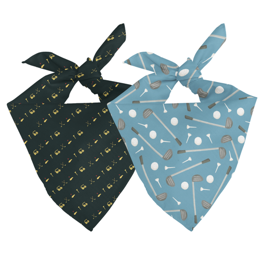 Tee Time Golf Reversible Dog Bandana