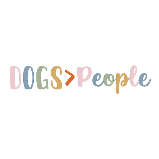 Dogs>People Sticker