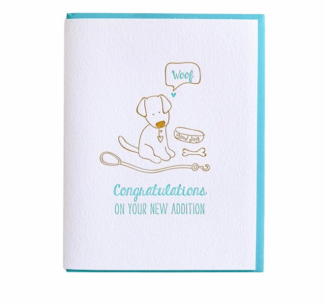 New Dog Adoption - Greeting Card
